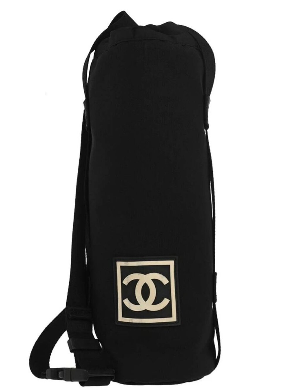 Chanel Black Nylon Sport Line Bottle Holder Shoulder Bag 156290